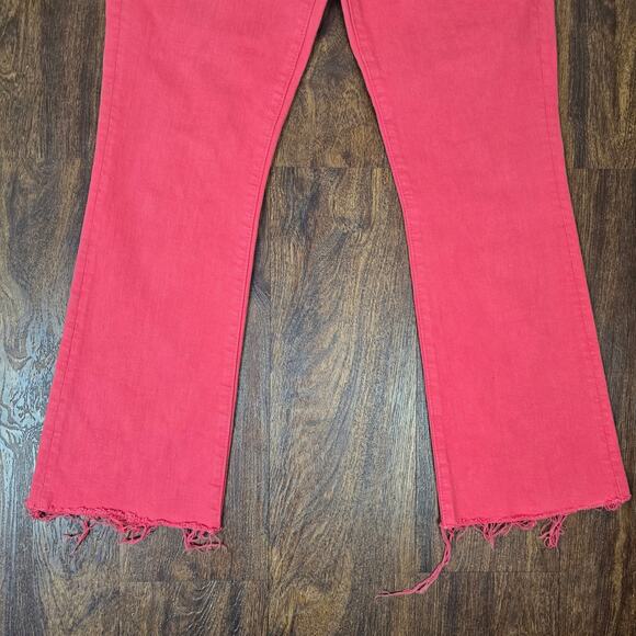 MOTHER The Hustler Ankle Fray - The Devil May Care - Mars Red - Size 27 - Picture 7 of 11